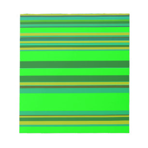 Colourful Green Stripe Customized Designer Pattern Notepad