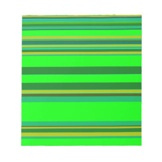 Colourful Green Stripe Customized Designer Pattern Notepad