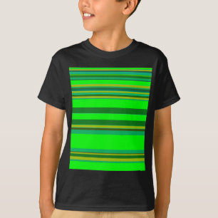 Colourful Green Stripe Customized Designer Pattern T-Shirt