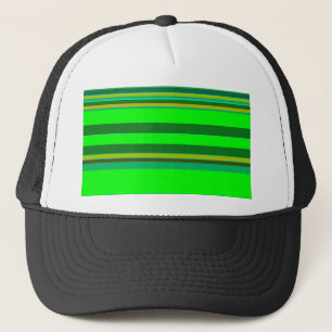Colourful Green Stripe Customized Designer Pattern Trucker Hat