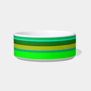 Colourful Green Stripe Pattern Customized Designer Bowl