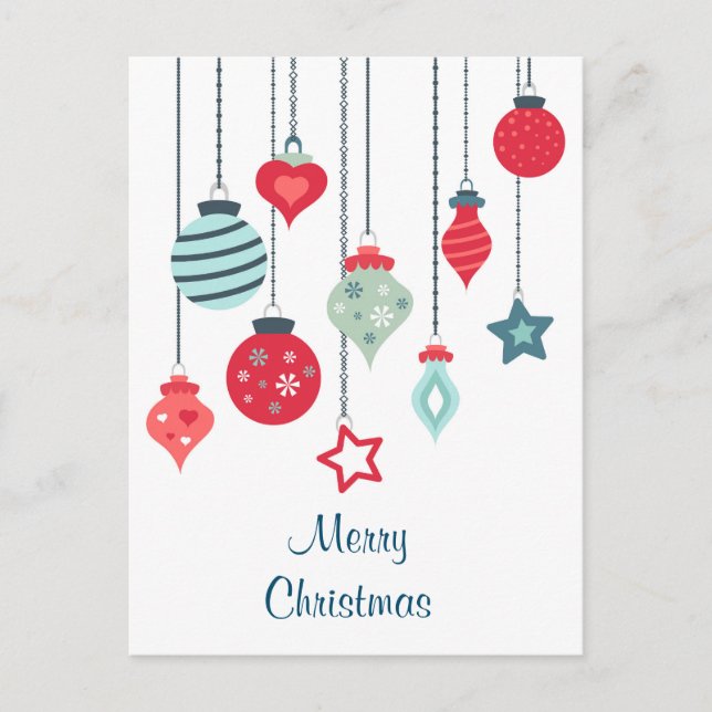 Colourful greetings cards for Merry Christmas with (Front)