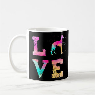 Colourful Greyhound Dog Love R Dad Mom  Coffee Mug