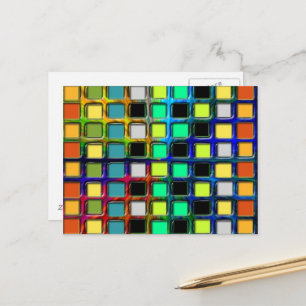 Colourful Grid-Tiled by Shirley Taylor Postcard