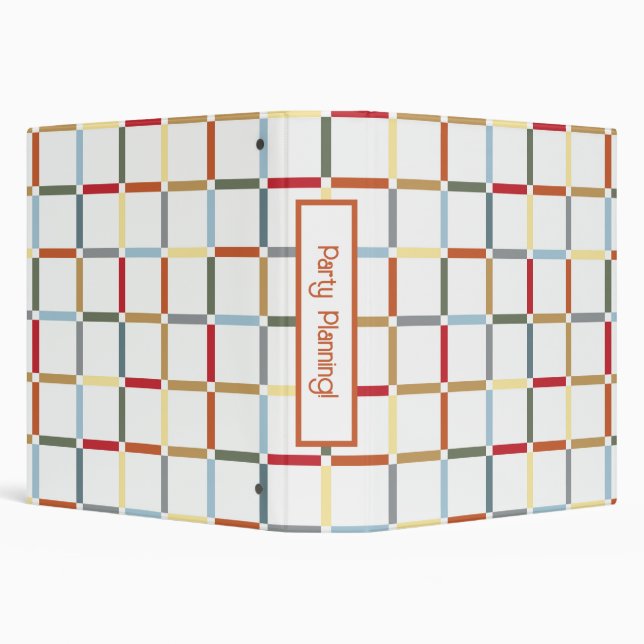 Colourful Grid with Negative Space Mid Mod-inspire Binder (Background)