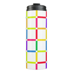 Colourful Grid with Negative Space Pop Art-Inspire Thermal Tumbler