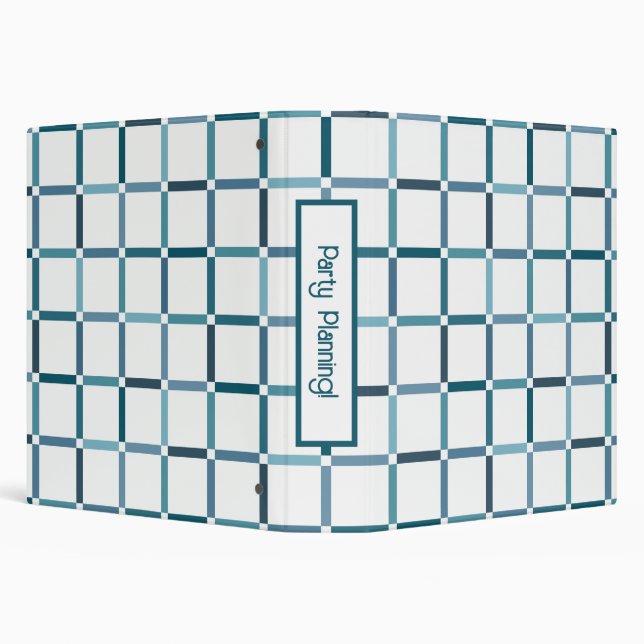 Colourful Grid with Negative Space Sea Tones Colou Binder (Background)