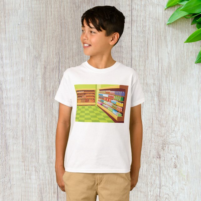 Colourful Grocery Store Aisle and Bakery  T-Shirt (Creator Uploaded)