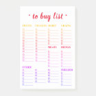 Colourful Grocery to buy list Post-it® Notes