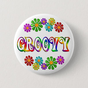 Colourful Groovy 2 Inch Round Button