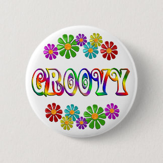 Colourful Groovy 2 Inch Round Button