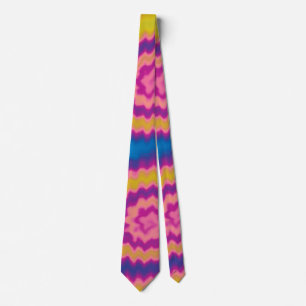 Colourful groovy funky retro tie dye pattern tie