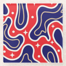 colourful groovy monogram name