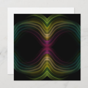 Colourful Groovy Psychedelic Pattern Abstract Art Card