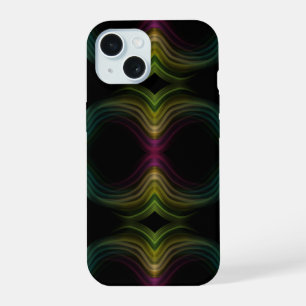 Colourful Groovy Psychedelic Pattern Abstract Art iPhone 15 Case