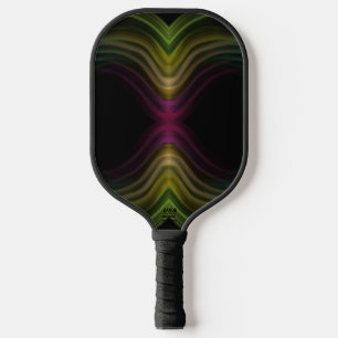 Colourful Groovy Psychedelic Pattern Abstract Art Pickleball Paddle