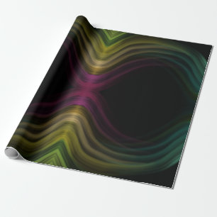 Colourful Groovy Psychedelic Pattern Abstract Art Wrapping Paper