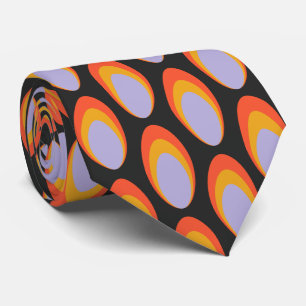 Colourful Groovy Retro 70s Pattern Neck Tie