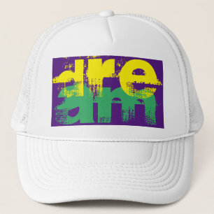colourful grunge DREAM lettering Trucker Hat