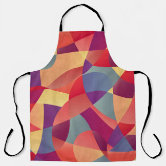 Colourful Grunge: Geometric Triangles Background Apron