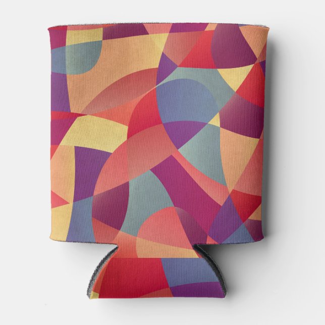 Colourful Grunge: Geometric Triangles Background Can Cooler (Front)
