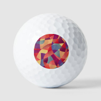 Colourful Grunge: Geometric Triangles Background Golf Balls
