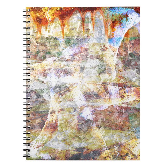 Colourful grunge graffiti notebook (Front)