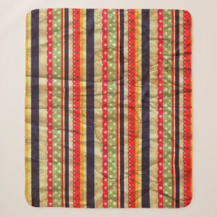 Colourful grunge stripes seamless pattern sherpa blanket
