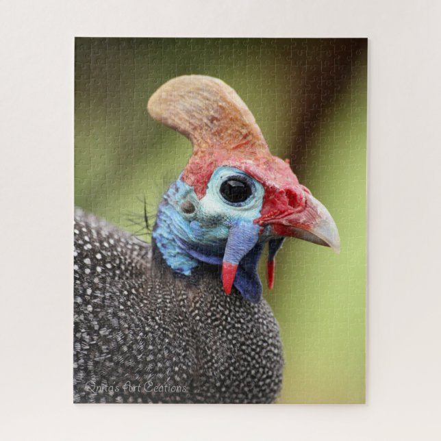 Colourful Guinea-Fowl Portrait Jigsaw Puzzle (Vertical)