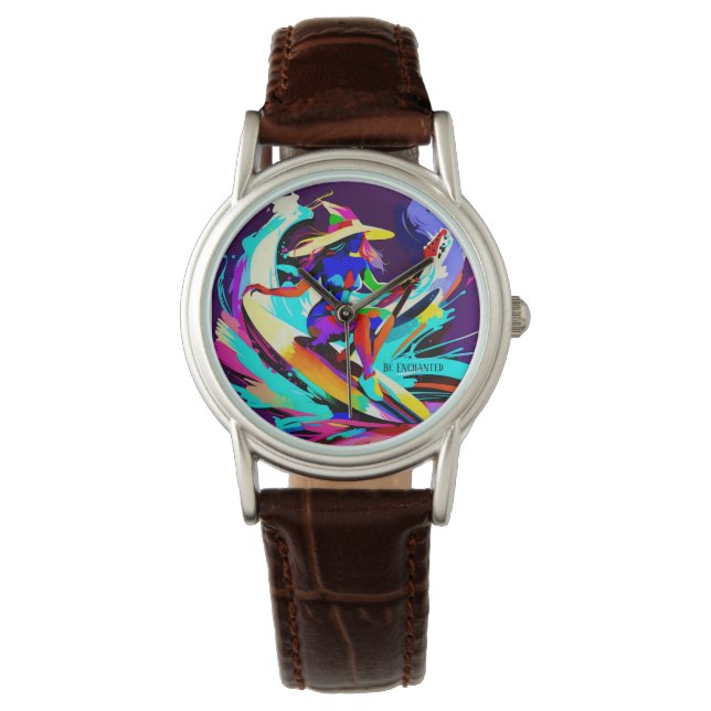 Colourful guitarist witch watch (Front)