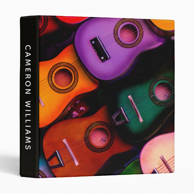Colourful Guitars | Add Your Name Binder (Front/Spine)