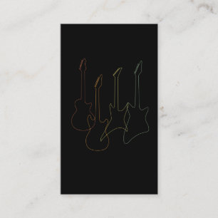 Colourful Guitars Musician and Guitarist Business Card