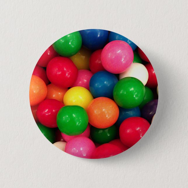 Colourful Gum Ball Candy 2 Inch Round Button (Front)