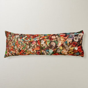 Colourful Gum Wall  Body Pillow