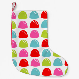 Colourful Gumdrop Pattern – Retro Candy Design Small Christmas Stocking