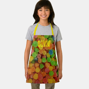Colourful Gumdrops Candy Personalised Apron