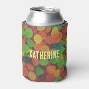 Colourful Gumdrops Candy Personalised Can Cooler