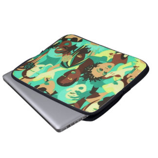 Colourful Hair Design Afrocentric Laptop Sleeve