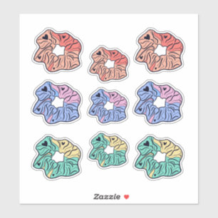 Colourful Hair Piece Tie Sticker