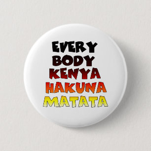 Colourful Hakuna Matata: A Kenyan Celebration 2 Inch Round Button