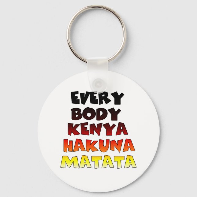 Colourful Hakuna Matata: A Kenyan Celebration Keychain (Front)