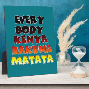 Colourful Hakuna Matata: A Kenyan Celebration Plaque
