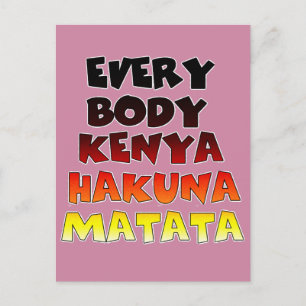 Colourful Hakuna Matata: A Kenyan Celebration Postcard