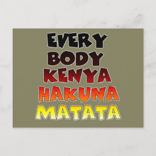 Colourful Hakuna Matata: A Kenyan Celebration Postcard