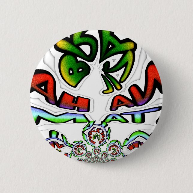 Colourful Hakuna Matata Graffiti Art Print 2 Inch Round Button (Front)