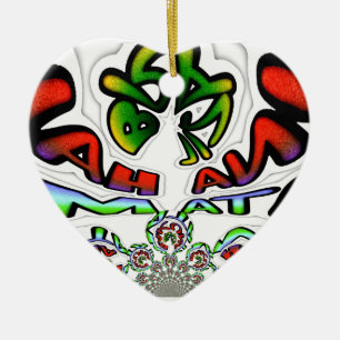 Colourful Hakuna Matata Graffiti Art Print Ceramic Ornament