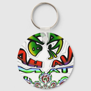 Colourful Hakuna Matata Graffiti Art Print Keychain