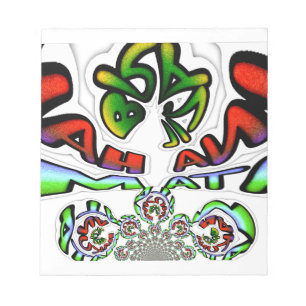 Colourful Hakuna Matata Graffiti Art Print Notepad