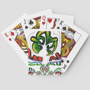 Colourful Hakuna Matata Graffiti Art Print Playing Cards
