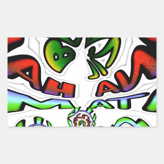 Colourful Hakuna Matata Graffiti Art Print Sticker (Front)